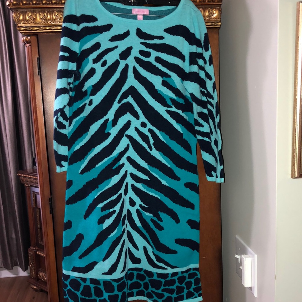Lilly Pulitzer zebra sweater dress